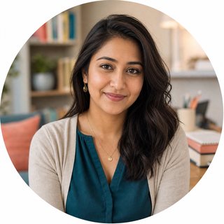 Synthetic placeholder portrait of Priya Shah